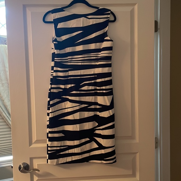 Navy and white Nine West wear to work dress size 6 - Picture 3 of 3